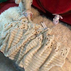 knit beige cardigan from Anthropologie